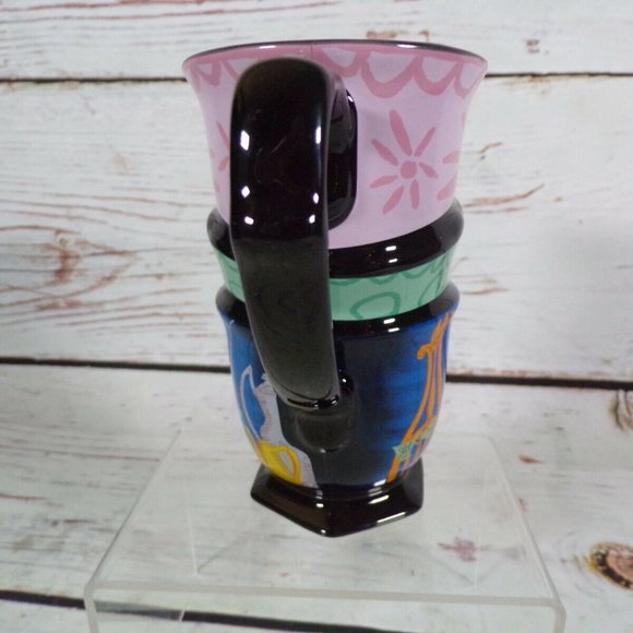 Disney Alice in Wonderland 70th by Mary Blair Three Stacked Tea Cups Mug New!! - Picture 4 of 5
